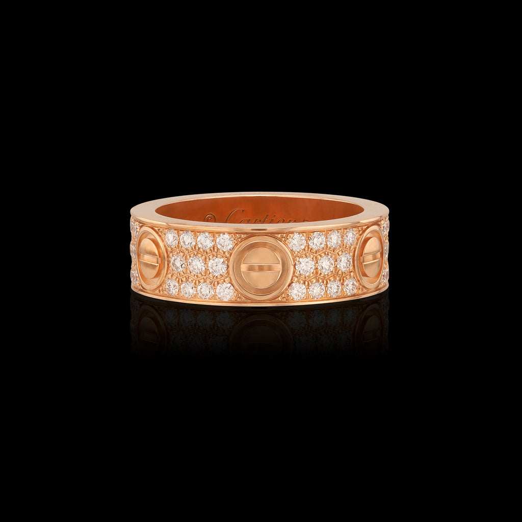 Cartier 18k Rose Gold & Diamond LOVE Ring