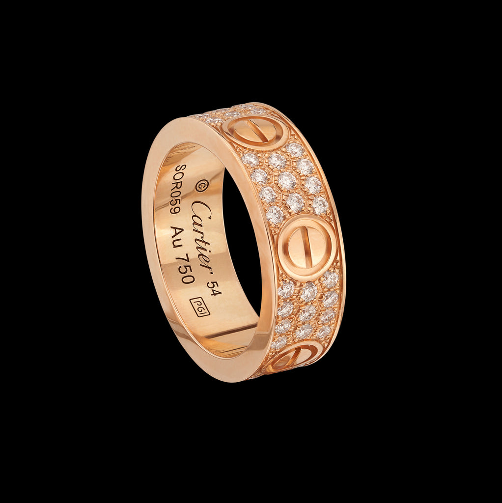 Cartier 18k Rose Gold & Diamond LOVE Ring