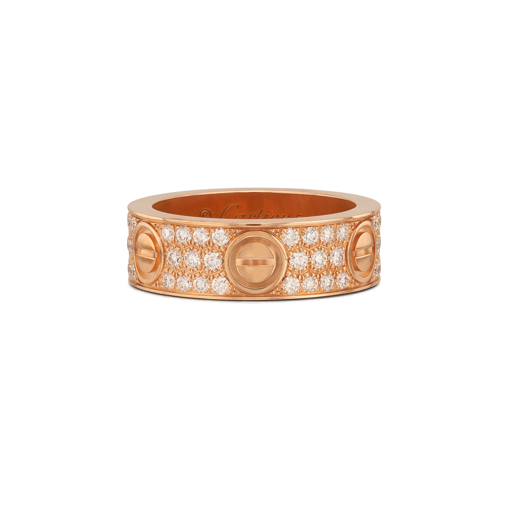Cartier 18k Rose Gold & Diamond LOVE Ring