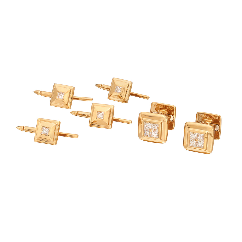 Tiffany & Co. Diamond and 18k Yellow Gold Dress Set