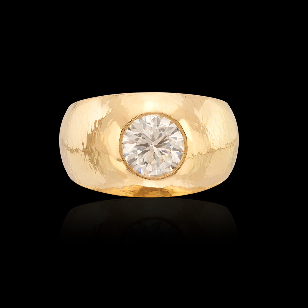 David Webb Diamond & 18K Gold Ring