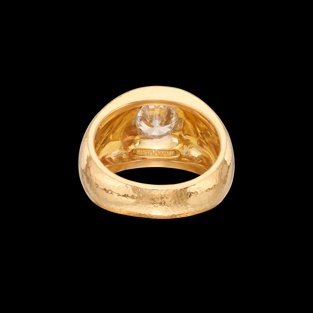 David Webb Diamond & 18K Gold Ring