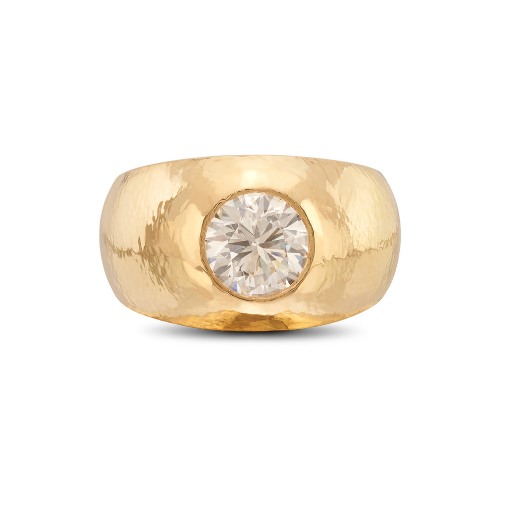 David Webb Diamond & 18K Gold Ring