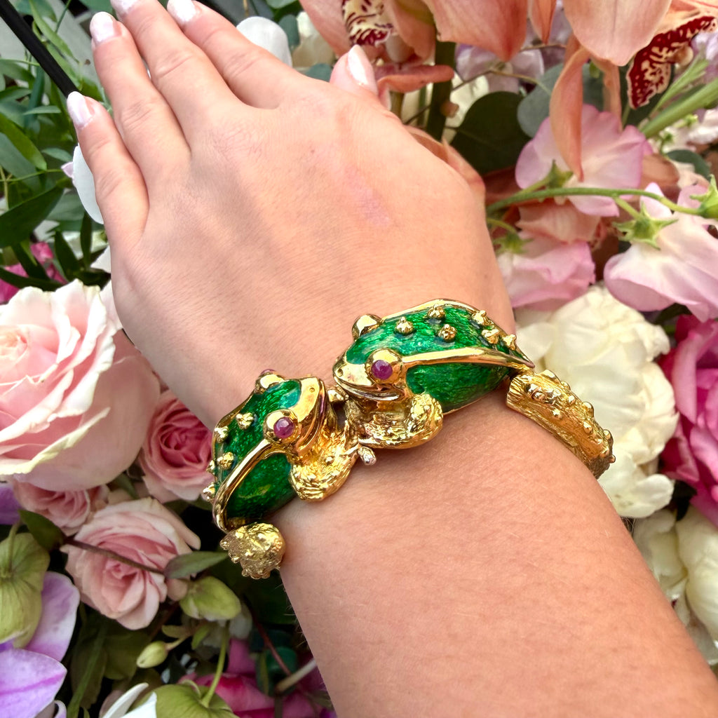 Boris Le Beau 18k Gold Frog Bracelet