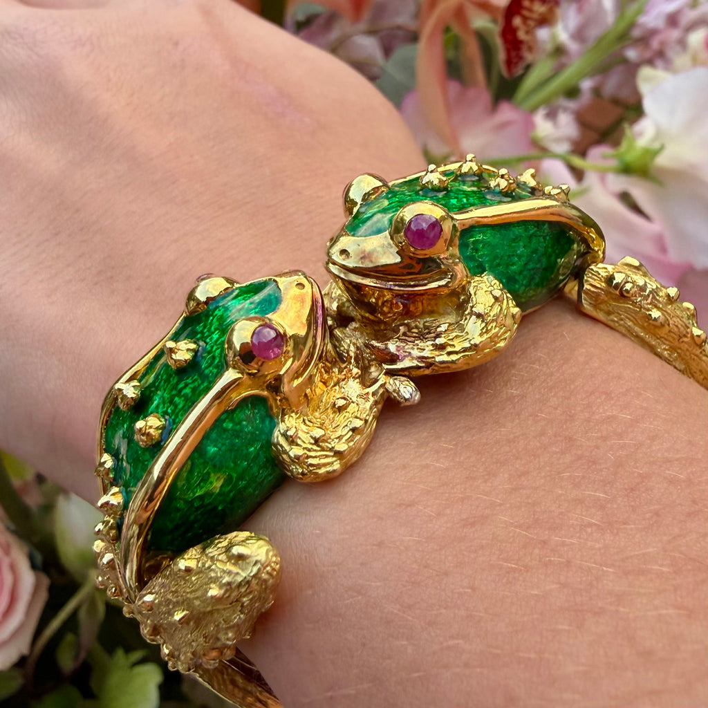 Boris Le Beau 18k Gold Frog Bracelet
