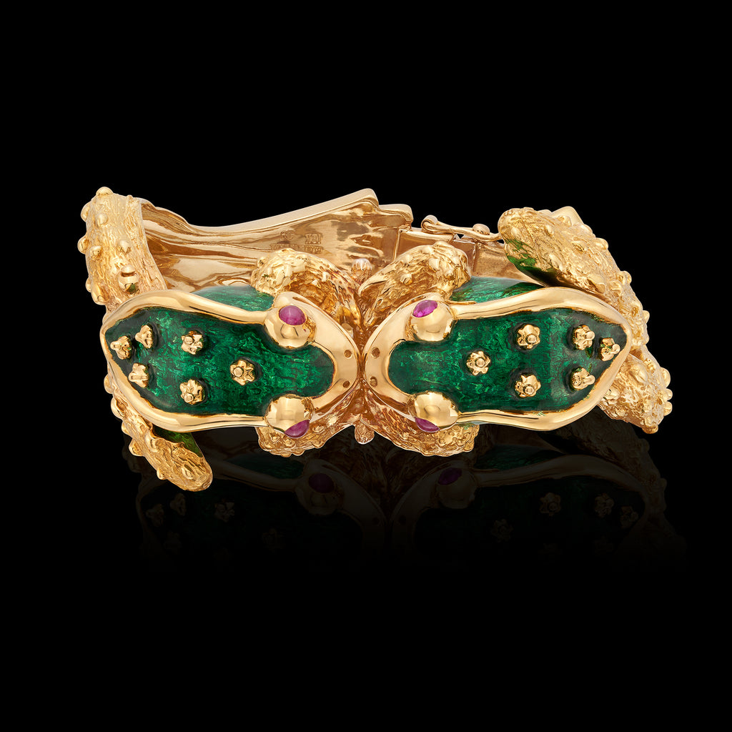 Boris Le Beau 18k Gold Frog Bracelet