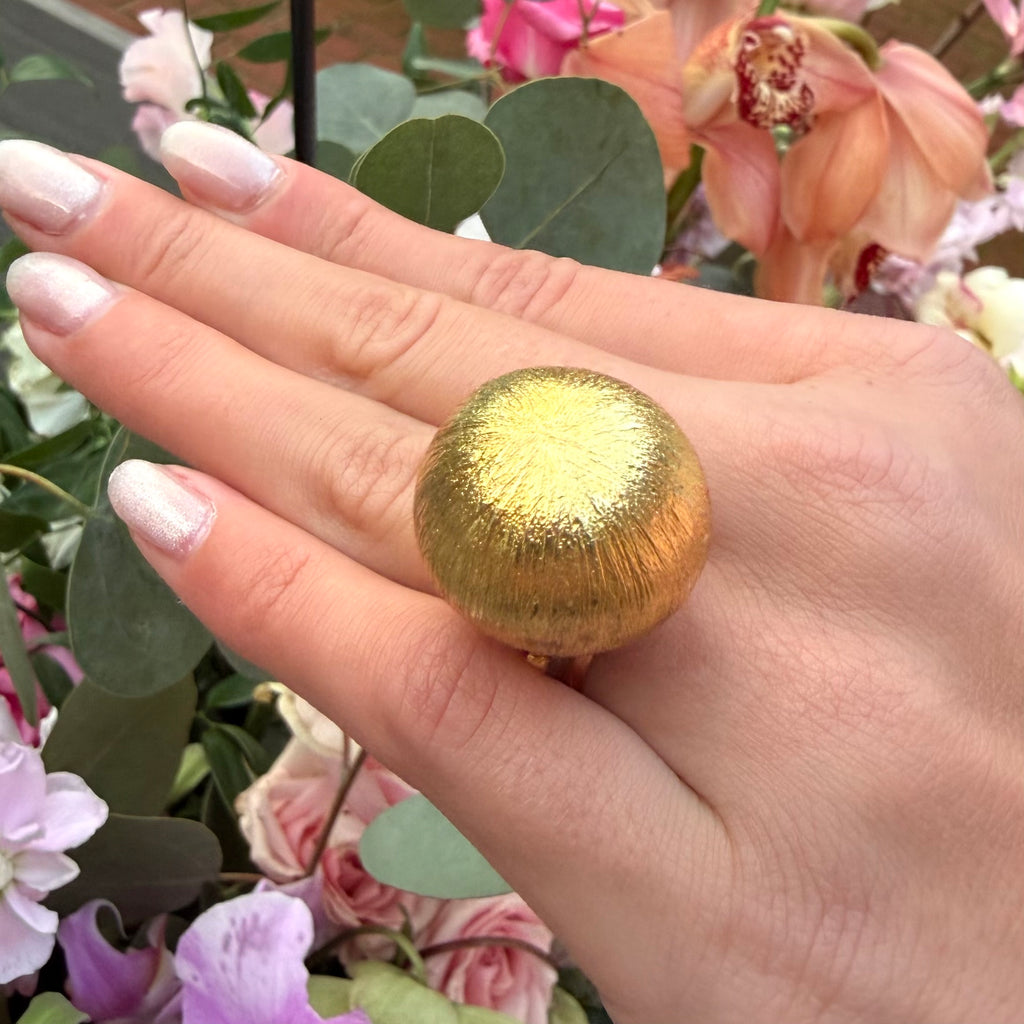 18k Yellow Gold Dome Ring
