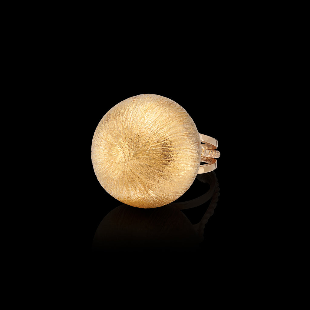 18k Yellow Gold Dome Ring