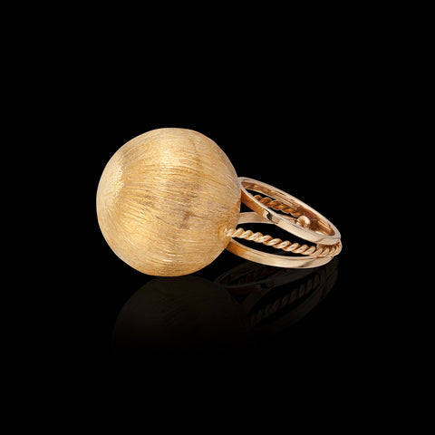 18k Yellow Gold Dome Ring