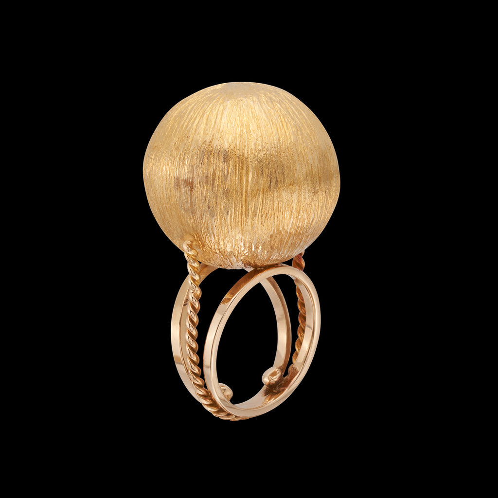 18k Yellow Gold Dome Ring