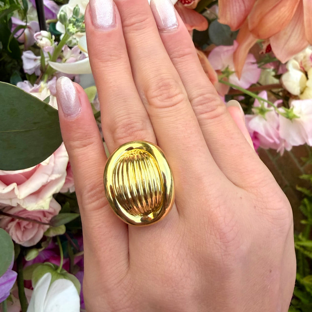 18k Yellow Gold Statement Ring
