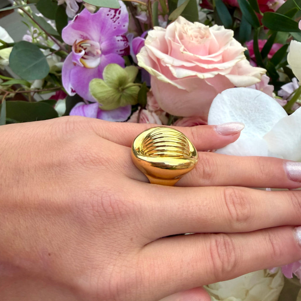 18k Yellow Gold Statement Ring