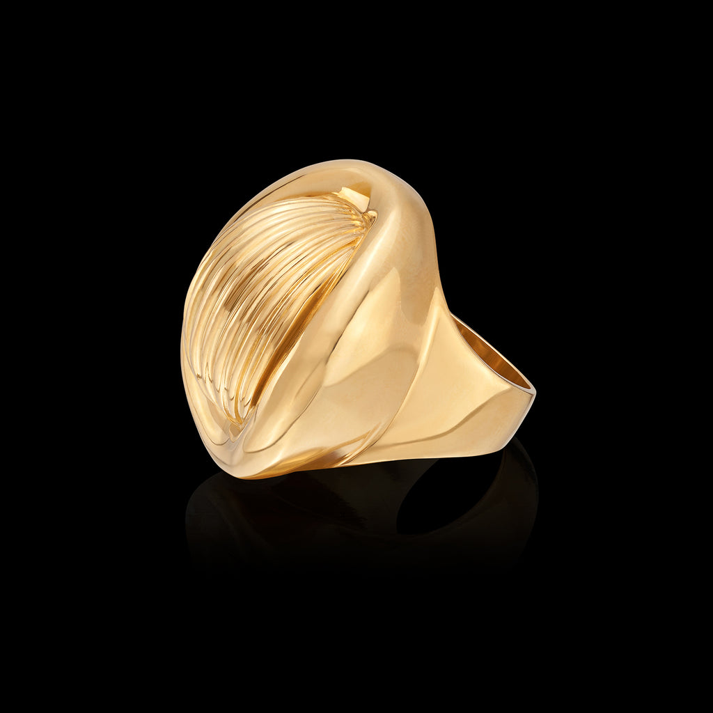 18k Yellow Gold Statement Ring