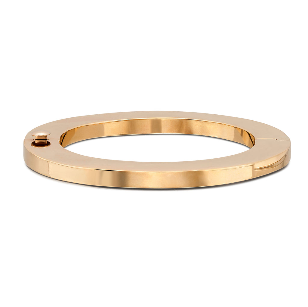 Modern 14k Yellow Gold Bangle Bracelet