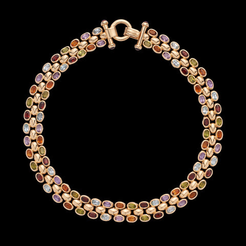 14k Yellow Gold & Gemstone Necklace