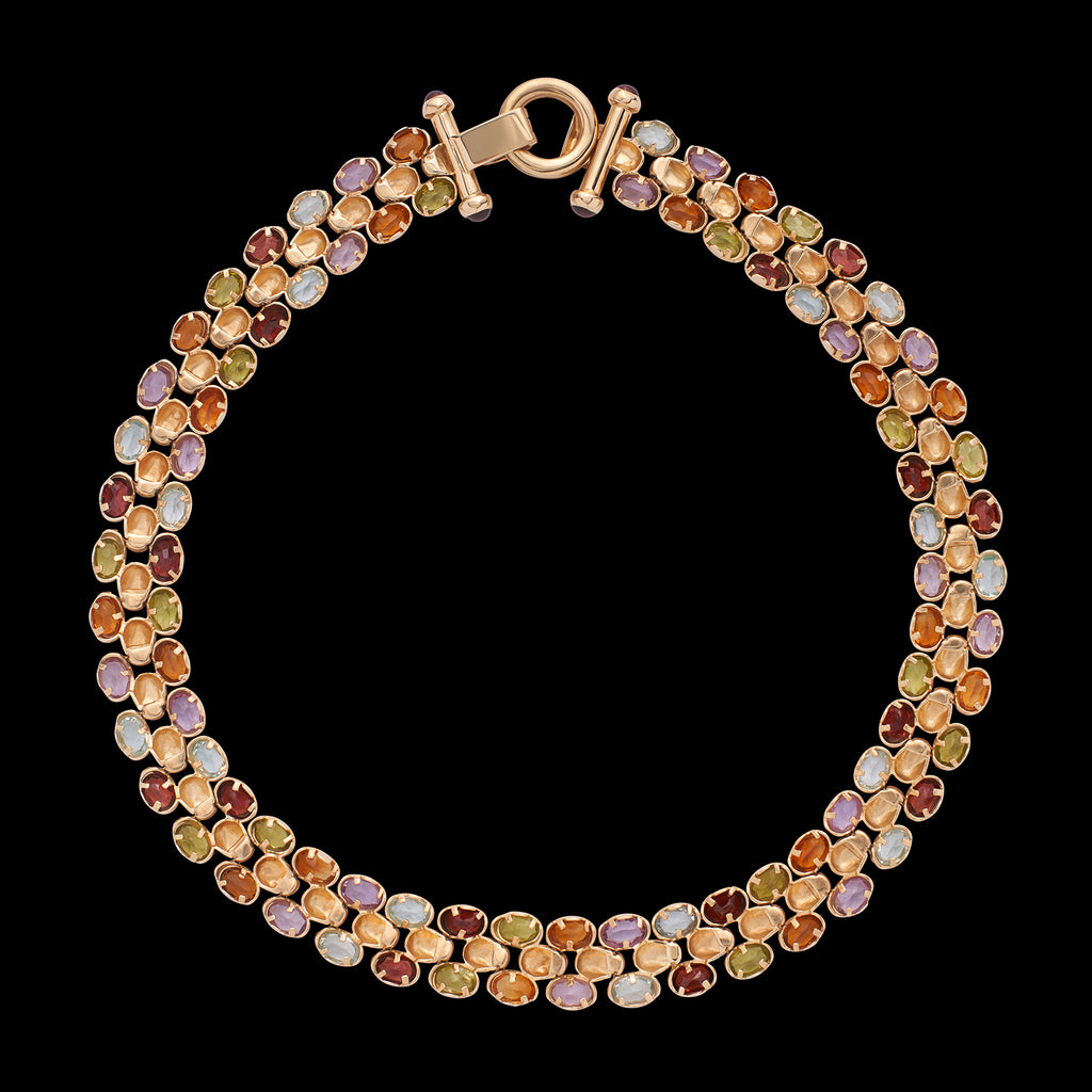14k Yellow Gold & Gemstone Necklace