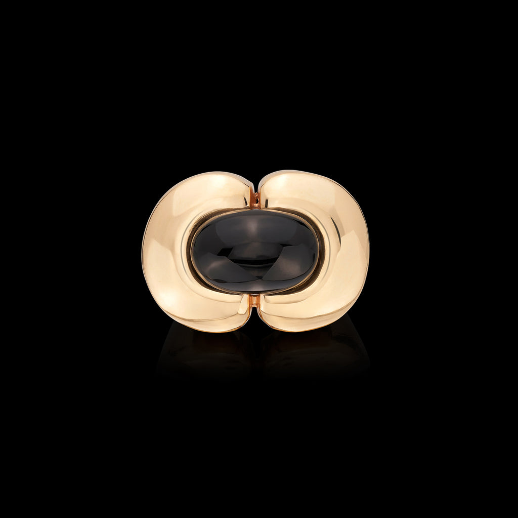 MAZ 14k Yellow Gold & Onyx Ring