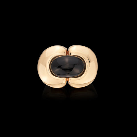 MAZ 14k Yellow Gold & Onyx Ring