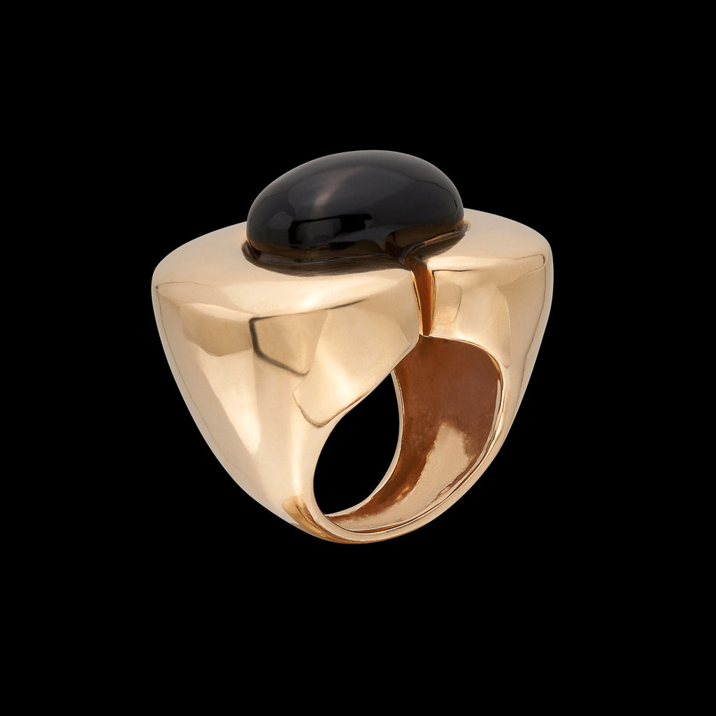 MAZ 14k Yellow Gold & Onyx Ring