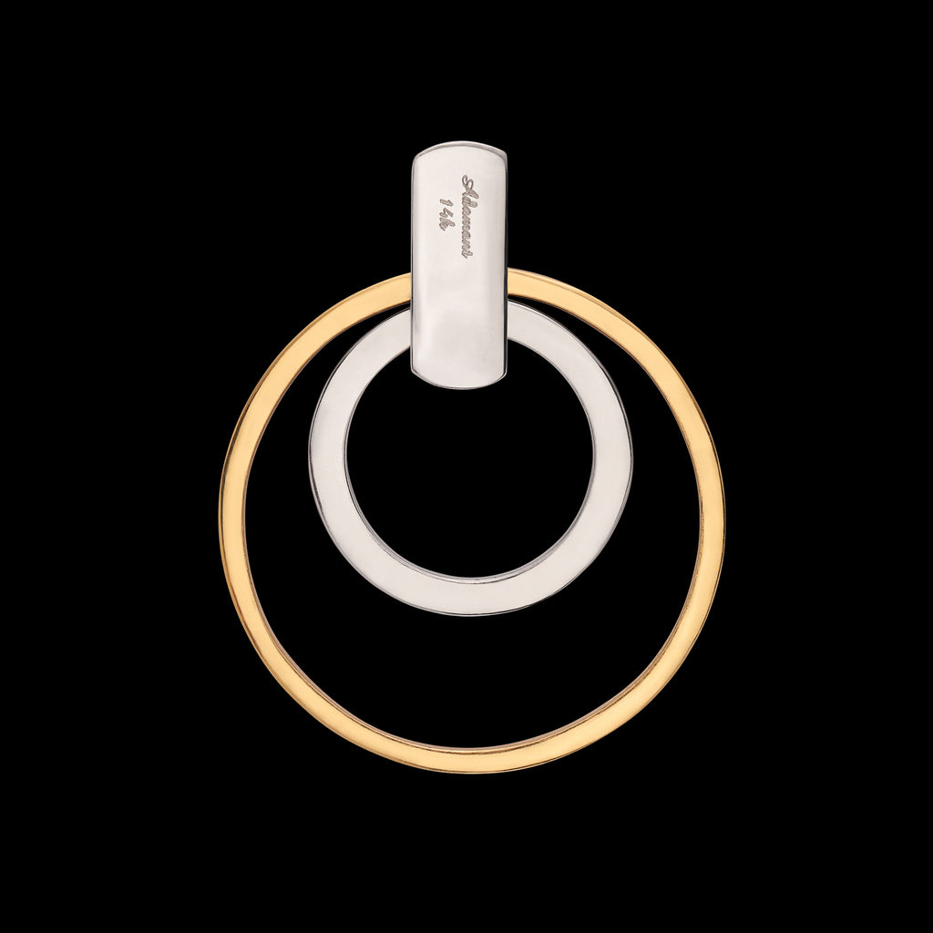 14k Two Tone Gold & Diamond Pendant