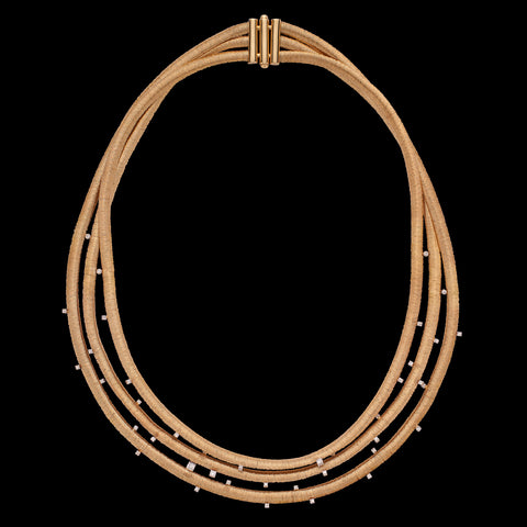 18k Yellow Gold & Diamond Swag Necklace