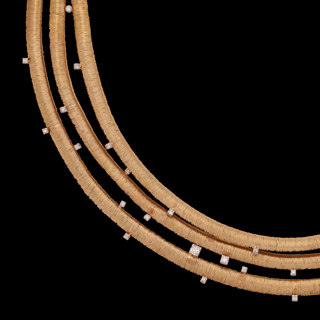 18k Yellow Gold & Diamond Swag Necklace