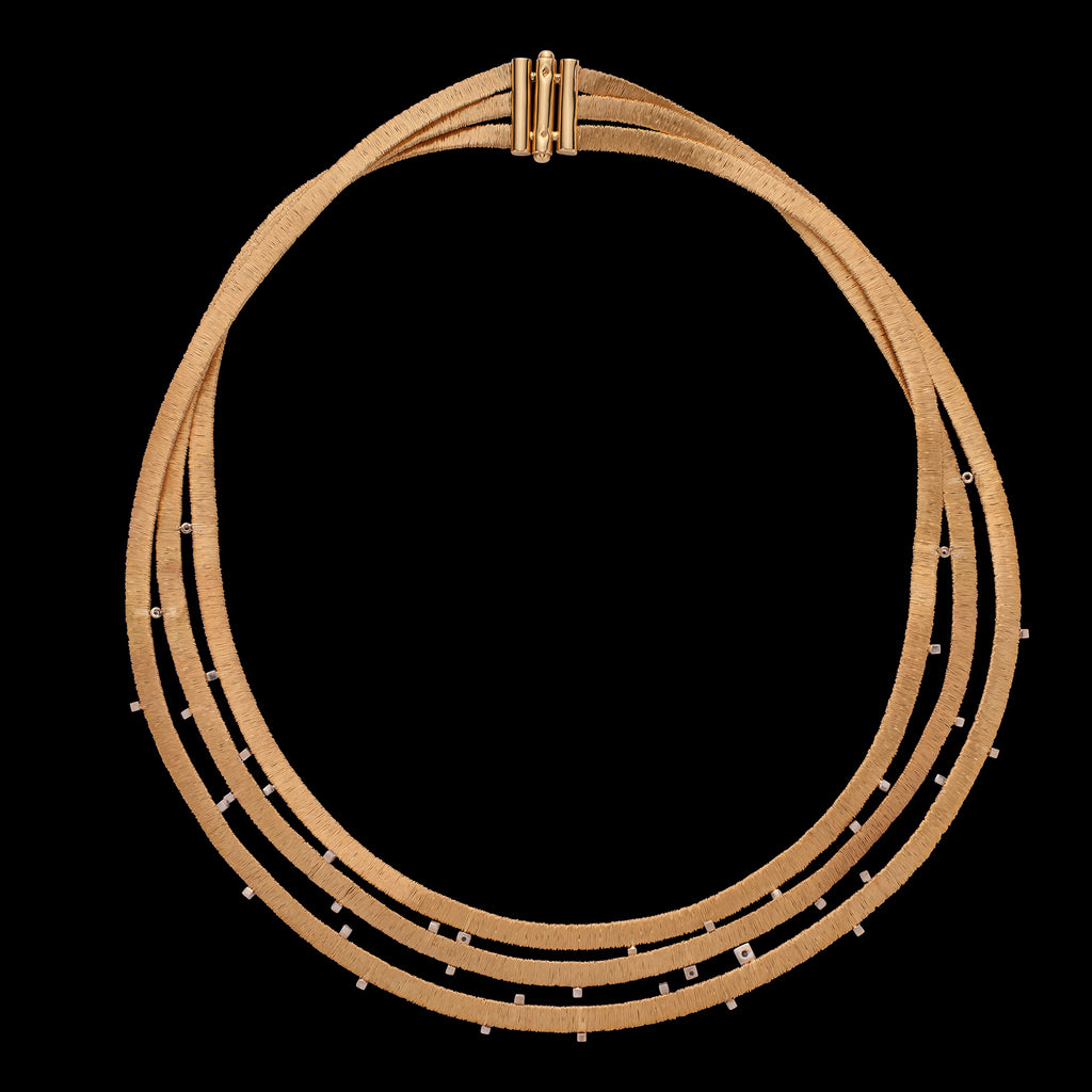 18k Yellow Gold & Diamond Swag Necklace