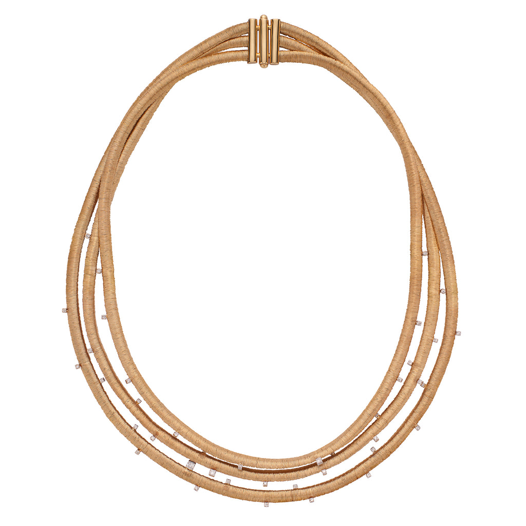 18k Yellow Gold & Diamond Swag Necklace