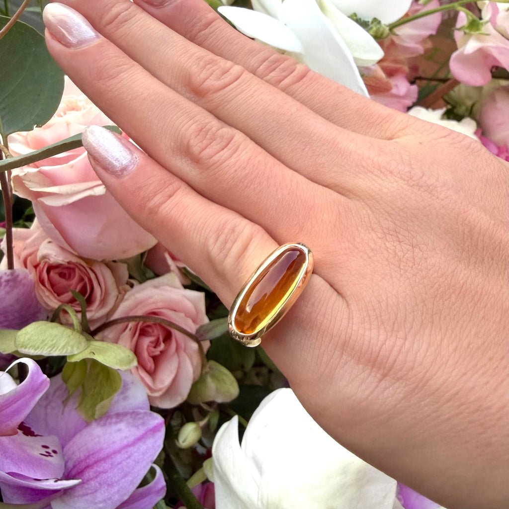 14k Yellow Gold & Citrine Ring