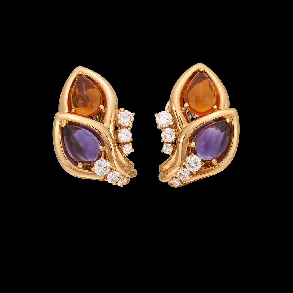 Mayor's 18k Yellow Gold & Gem-Set Earrings