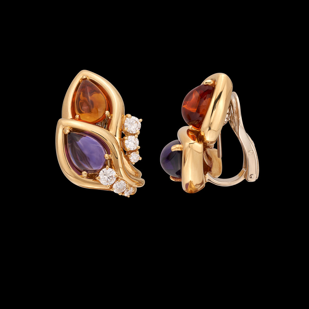 Mayor's 18k Yellow Gold & Gem-Set Earrings