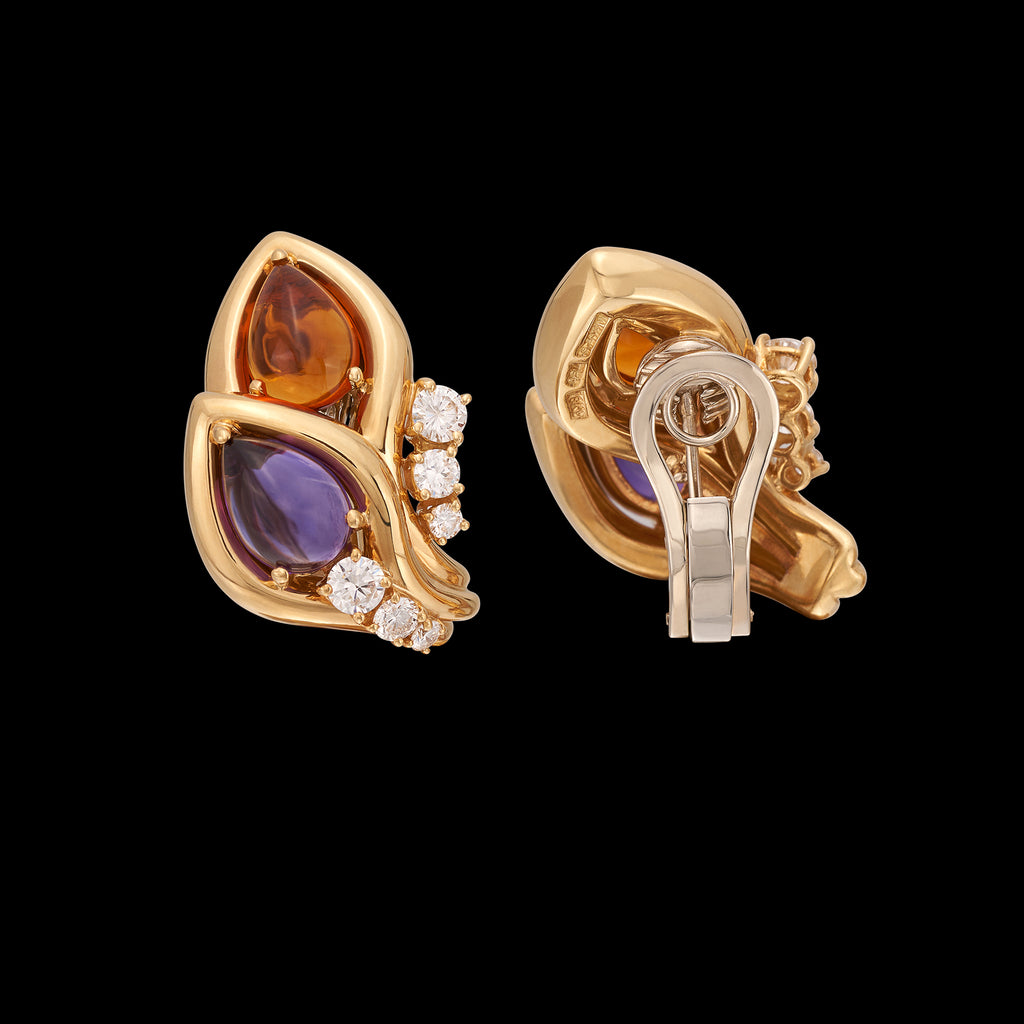 Mayor's 18k Yellow Gold & Gem-Set Earrings