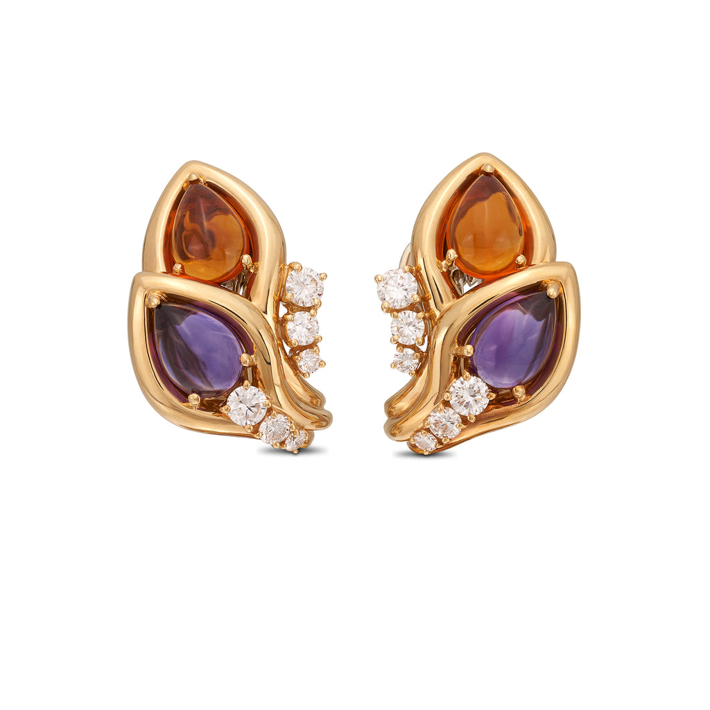 Mayor's 18k Yellow Gold & Gem-Set Earrings
