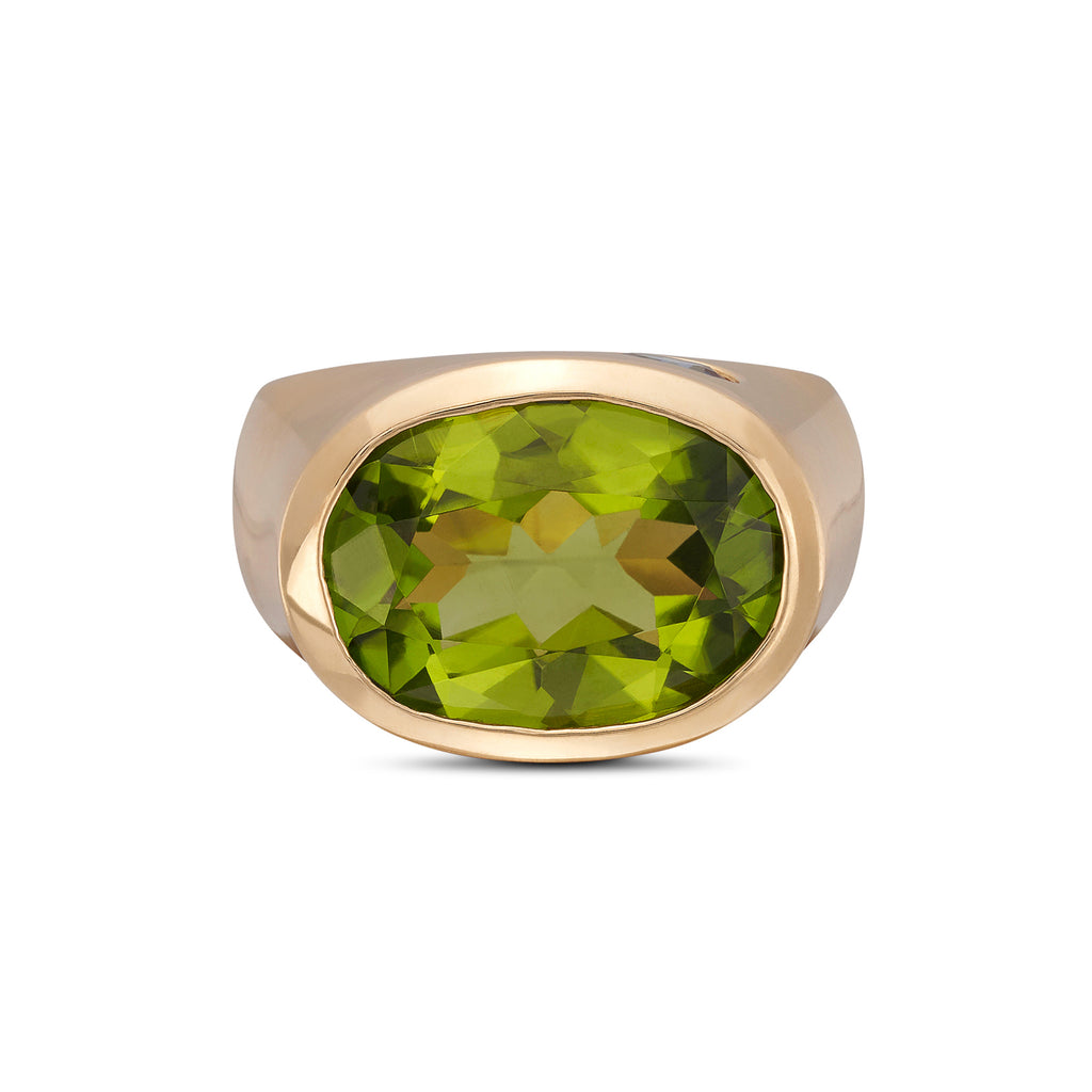 Peridot, Sapphire, Diamond & 18k Yellow Gold