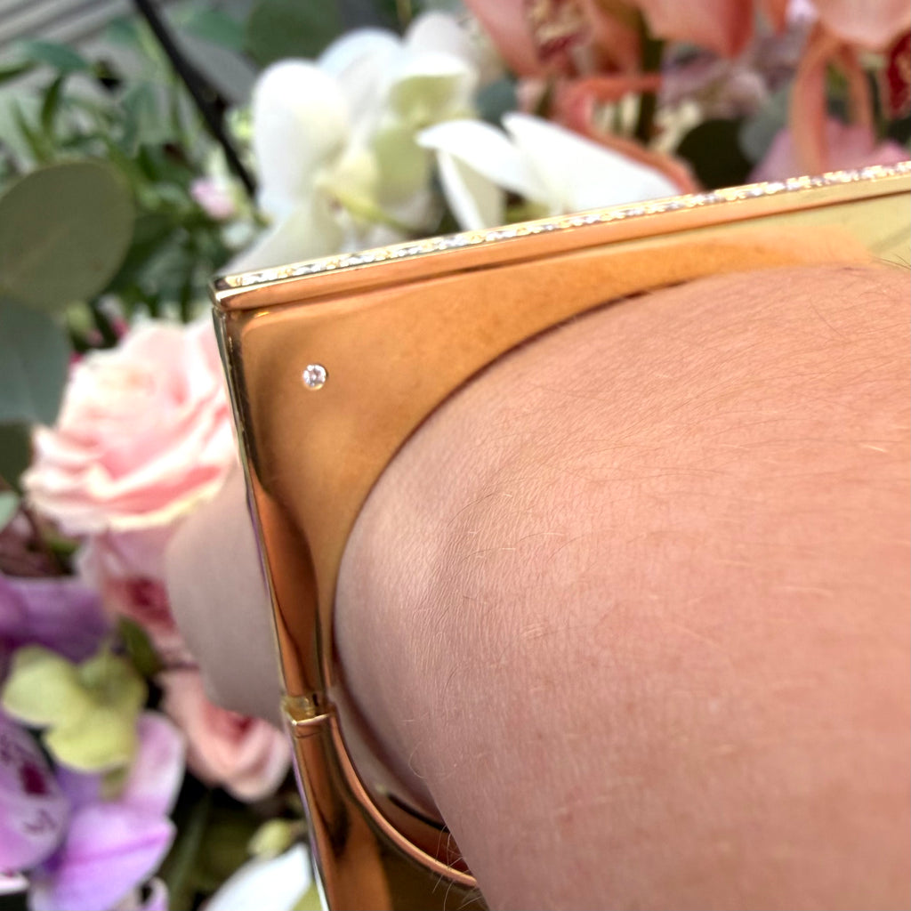 Mod Diamond 18k Yellow Gold Bangle Bracelet