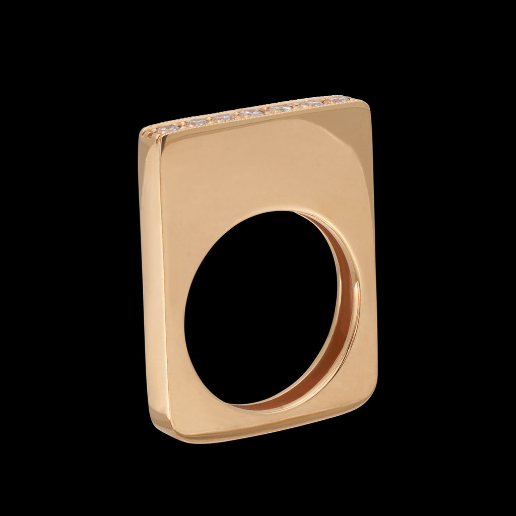 Estate 18k Yellow Gold & Diamond Ring