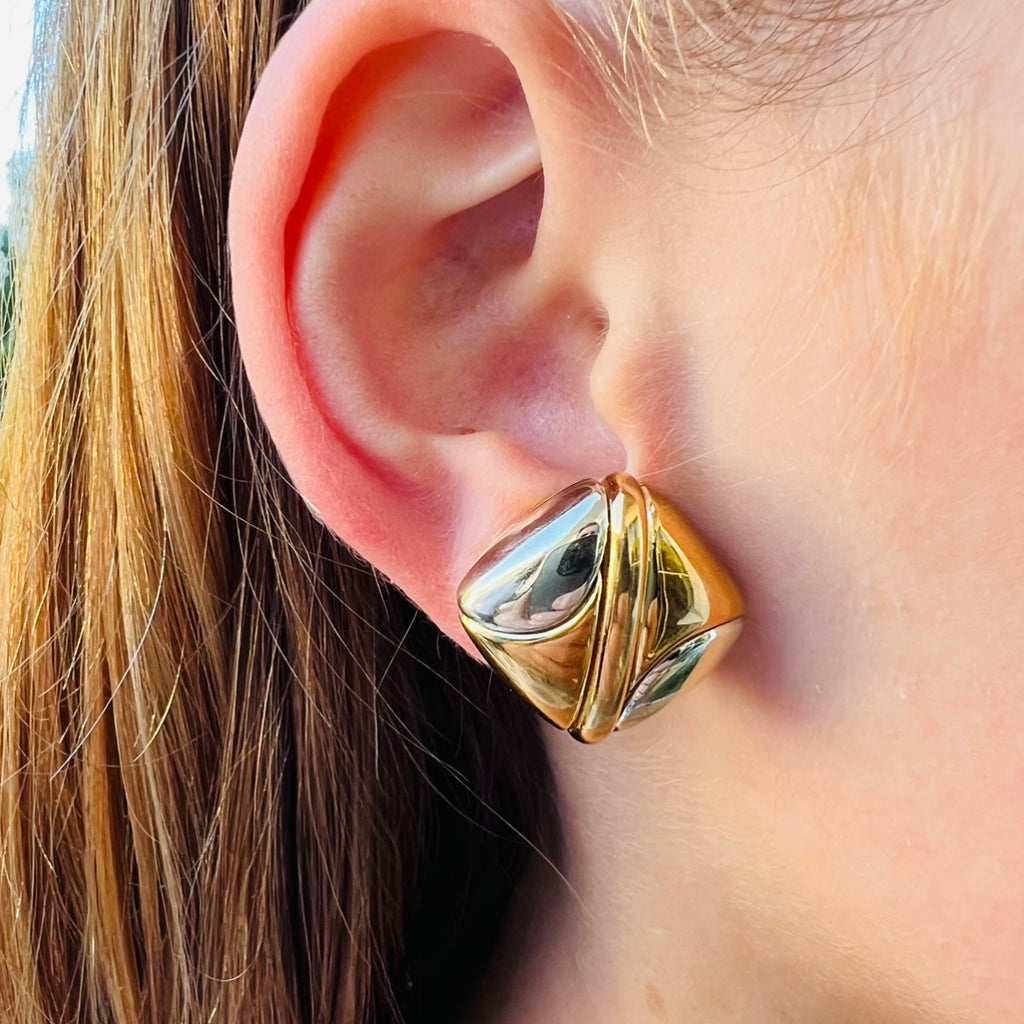 Bulgari 2-Tone Earrings