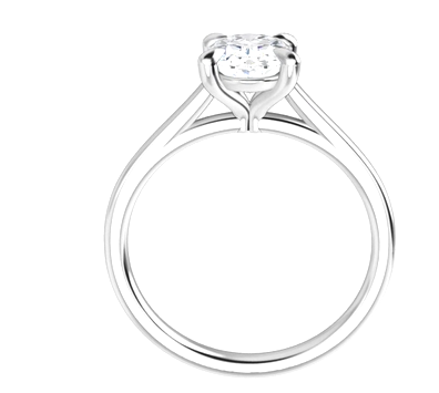 B. Pollard Custom Oval Diamond Platinum Ring