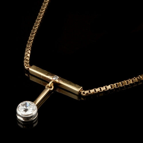 0.42ct tw Diamond PlatinumGold Pendant