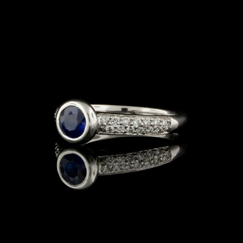 0.50ct Bezel Set Sapphire, Diamond Ring1