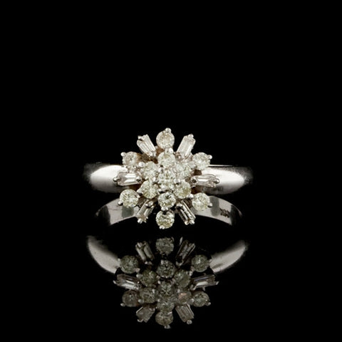 0.50ct tw Diamond Floral Cluster Ring