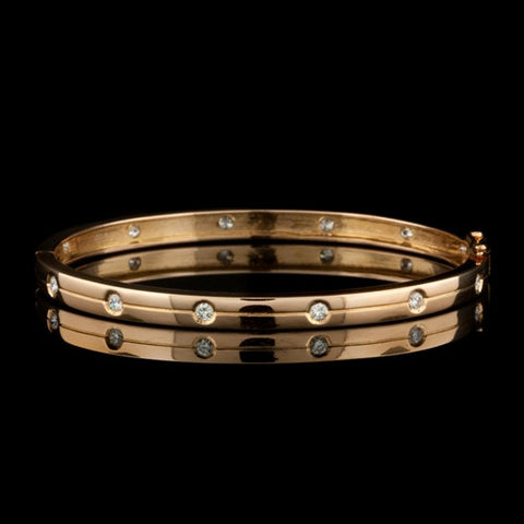 0.50ct tw Rose Gold & Diamond Bangle
