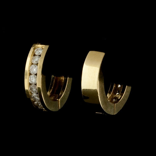 0.54ct tw Diamond Huggie Hoop Earrings2