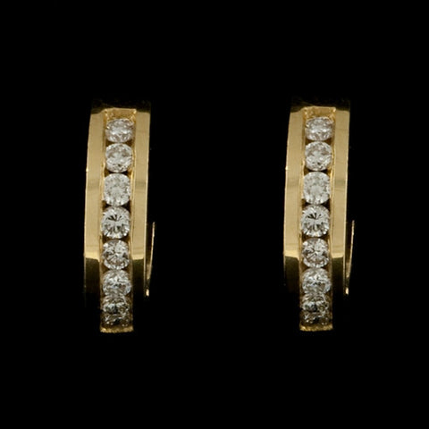 0.54ct tw Diamond Huggie Hoop Earrings