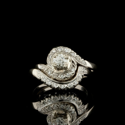 0.61ct tw Old European Diamond Ring Set
