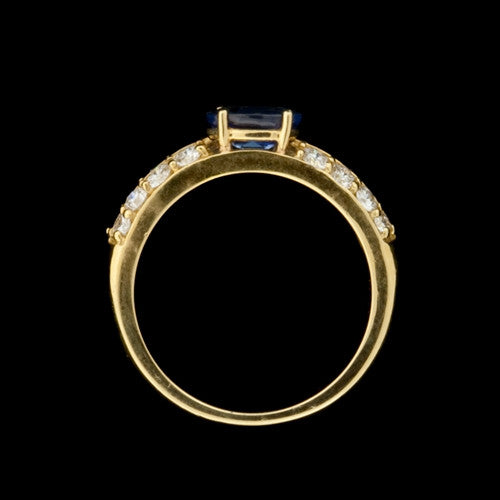 0.75ct Oval Sapphire, Diamond Ring2