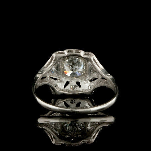 0.80ct tw Octagonal Diamond Vintage Ring2
