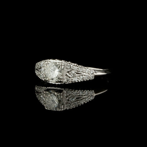 0.88ct tw Round Diamond, Plat. Ring1