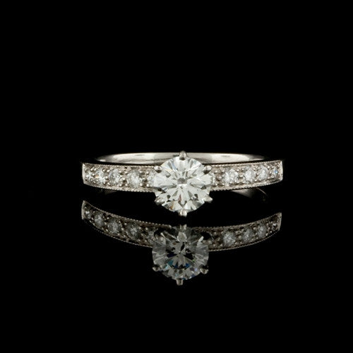 0.92ct tw AGS Round Diamond Ring