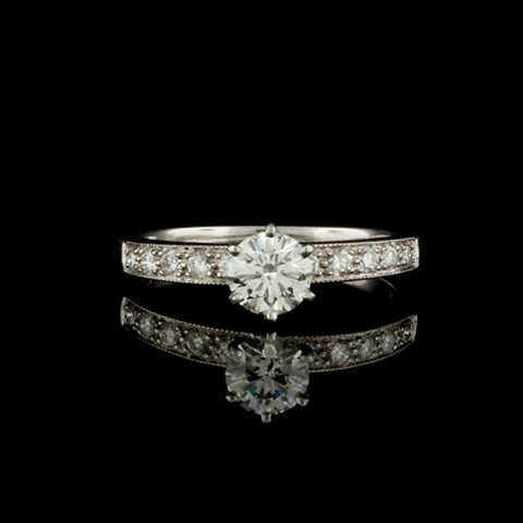 0.92ct tw AGS Round Diamond Ring